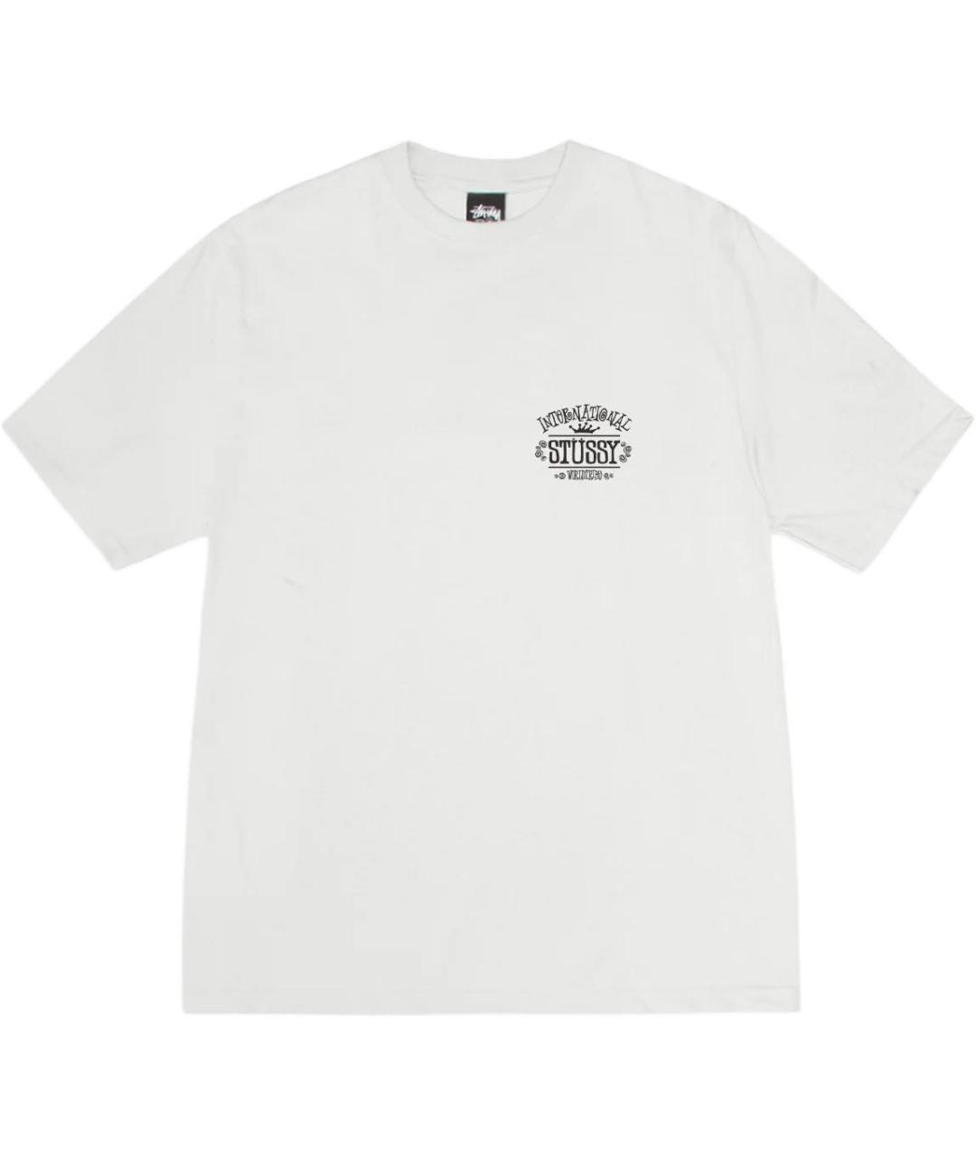 STUSSY Белая хлопковая футболка, фото 1