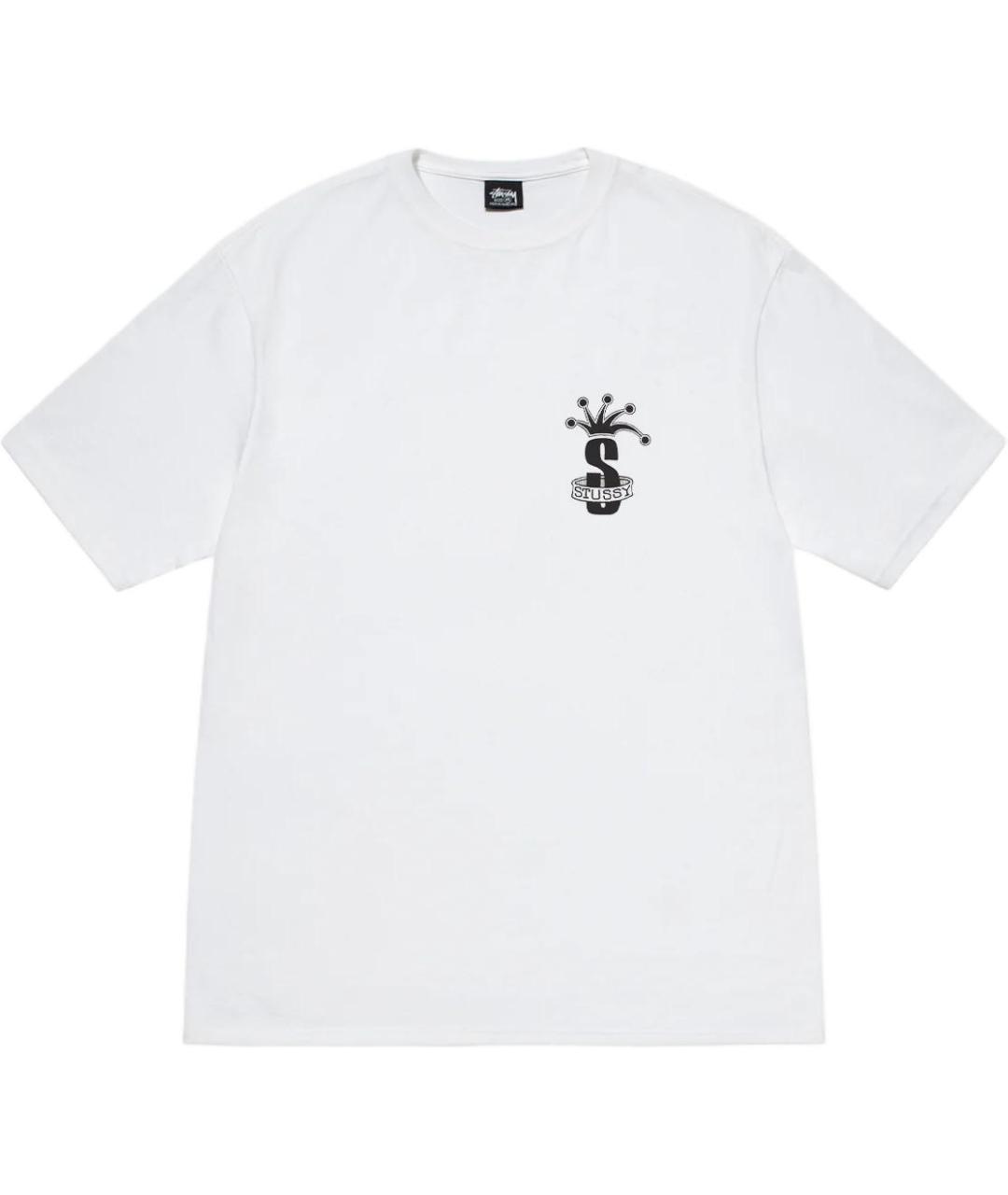 STUSSY Белая хлопковая футболка, фото 1