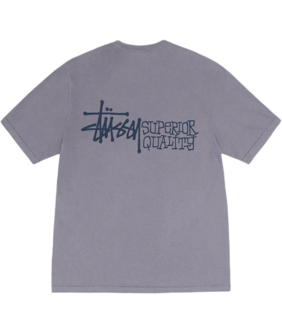 STUSSY Фиолетовая хлопковая футболка, фото 2