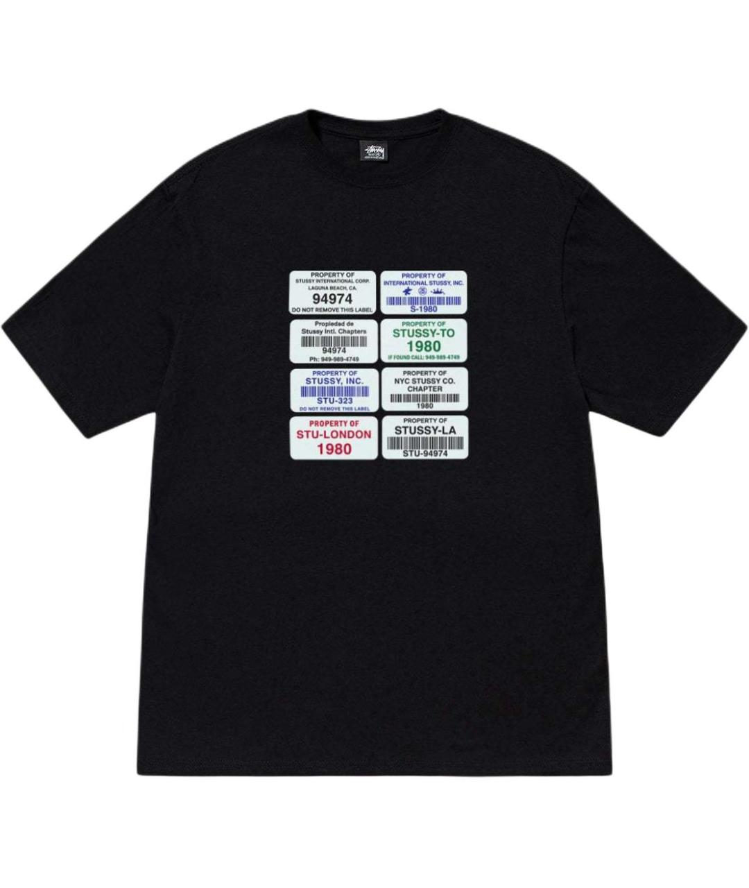 STUSSY Черная футболка, фото 1
