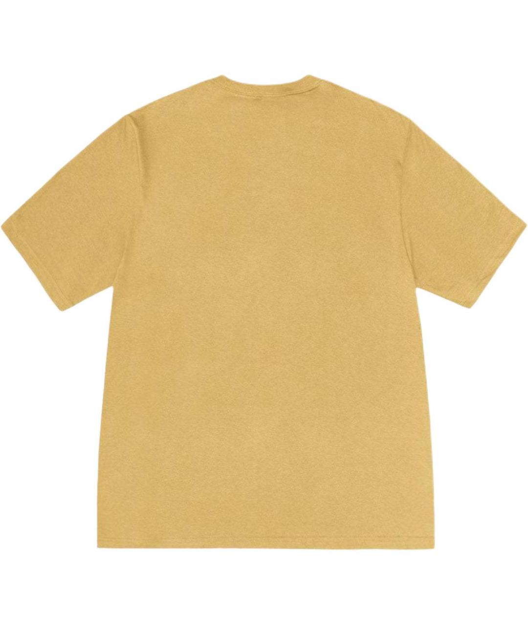 STUSSY Желтая хлопковая футболка, фото 2
