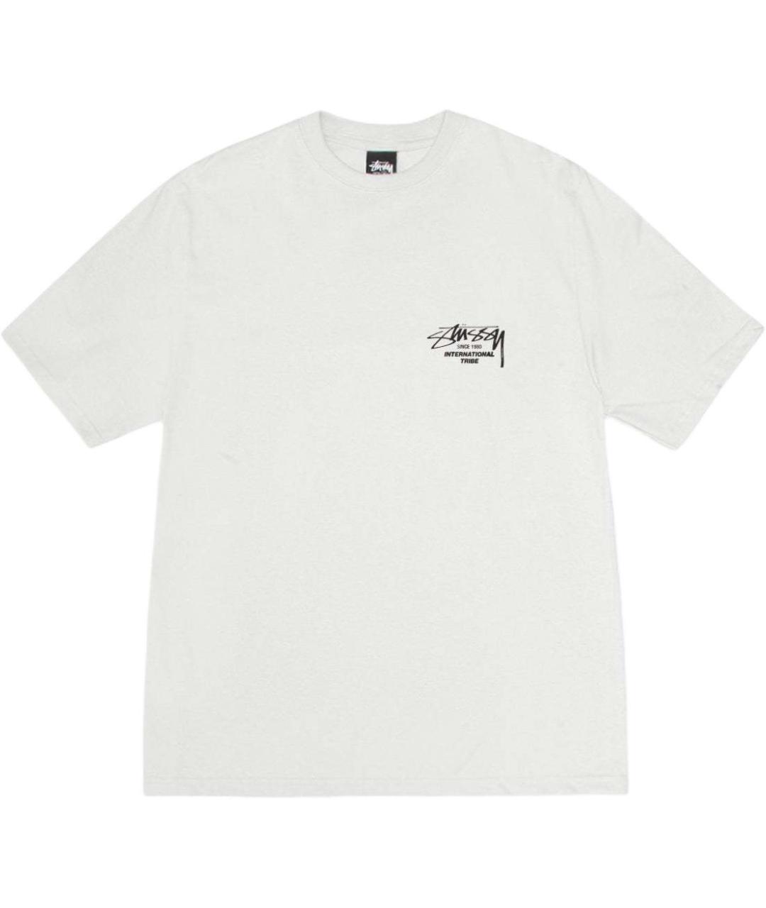STUSSY Белая хлопковая футболка, фото 1
