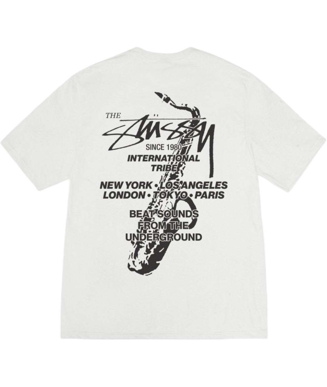 STUSSY Белая хлопковая футболка, фото 2