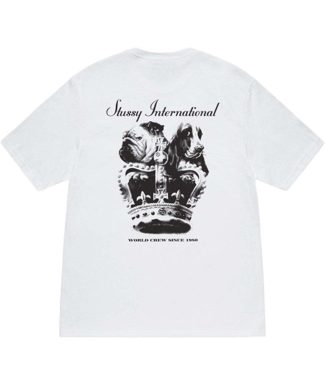 STUSSY Белая хлопковая футболка, фото 2