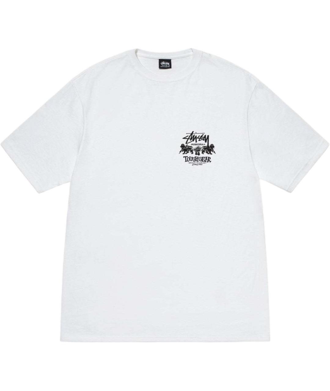 STUSSY Белая хлопковая футболка, фото 1