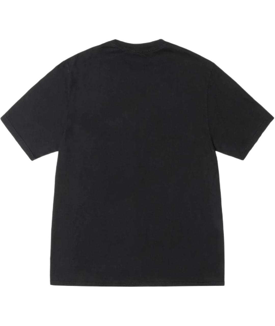 STUSSY Черная хлопковая футболка, фото 2