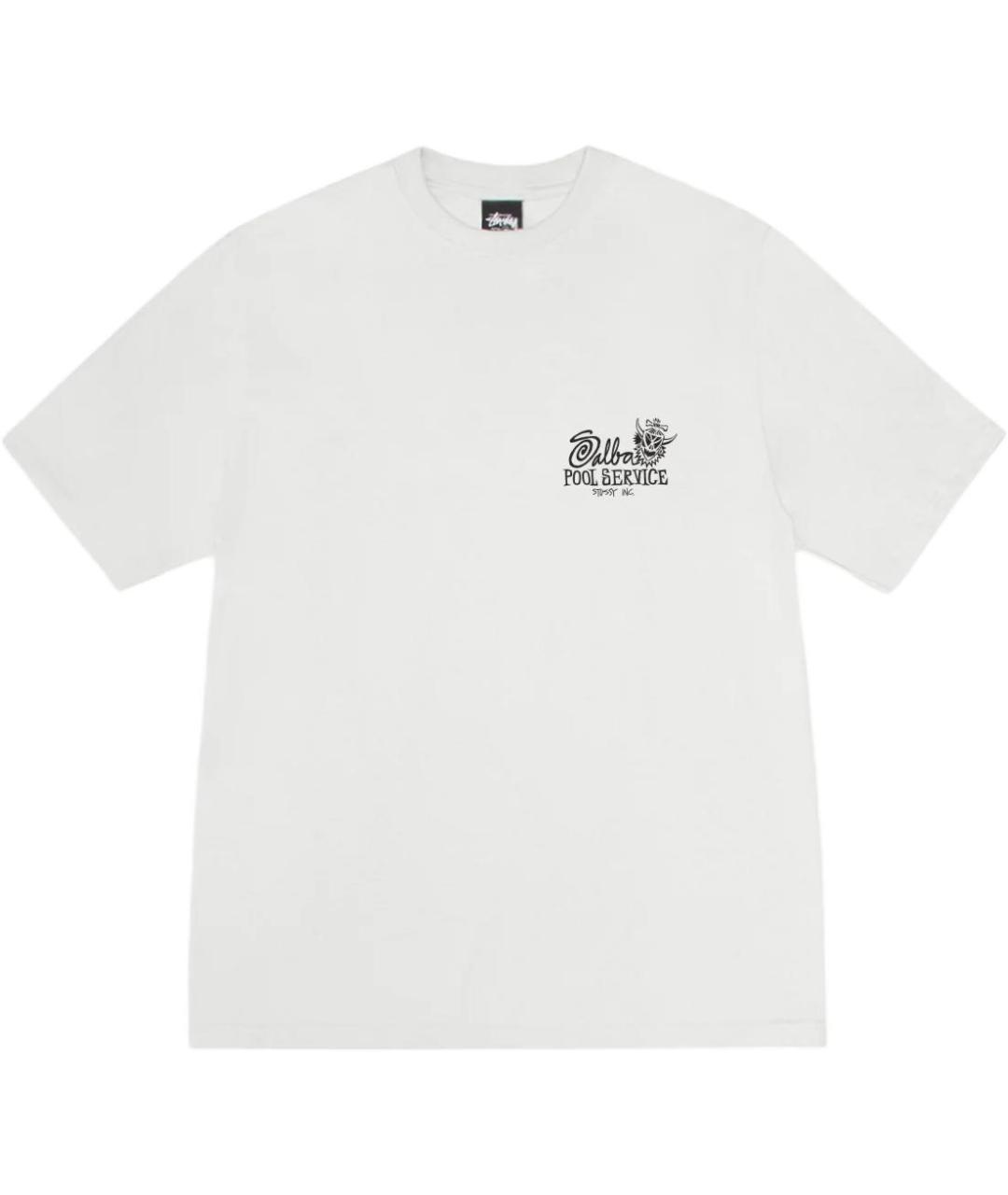 STUSSY Белая футболка, фото 1