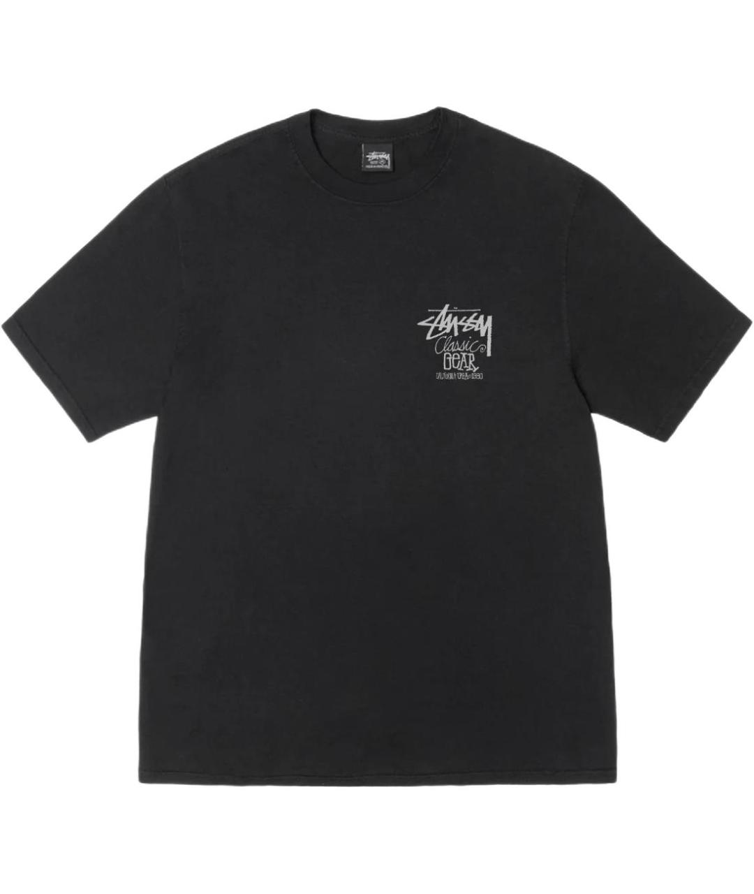 STUSSY Черная хлопковая футболка, фото 1