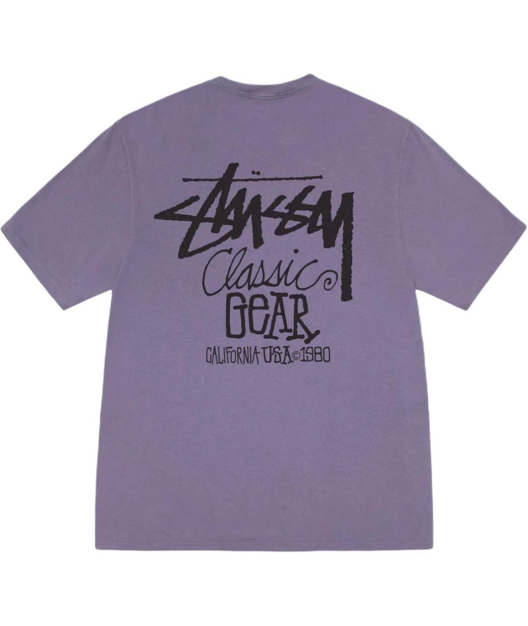 STUSSY Фиолетовая хлопковая футболка, фото 2