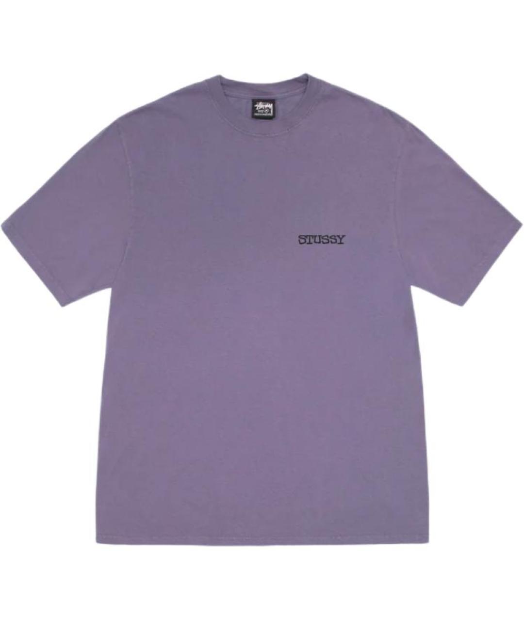 STUSSY Фиолетовая хлопковая футболка, фото 1