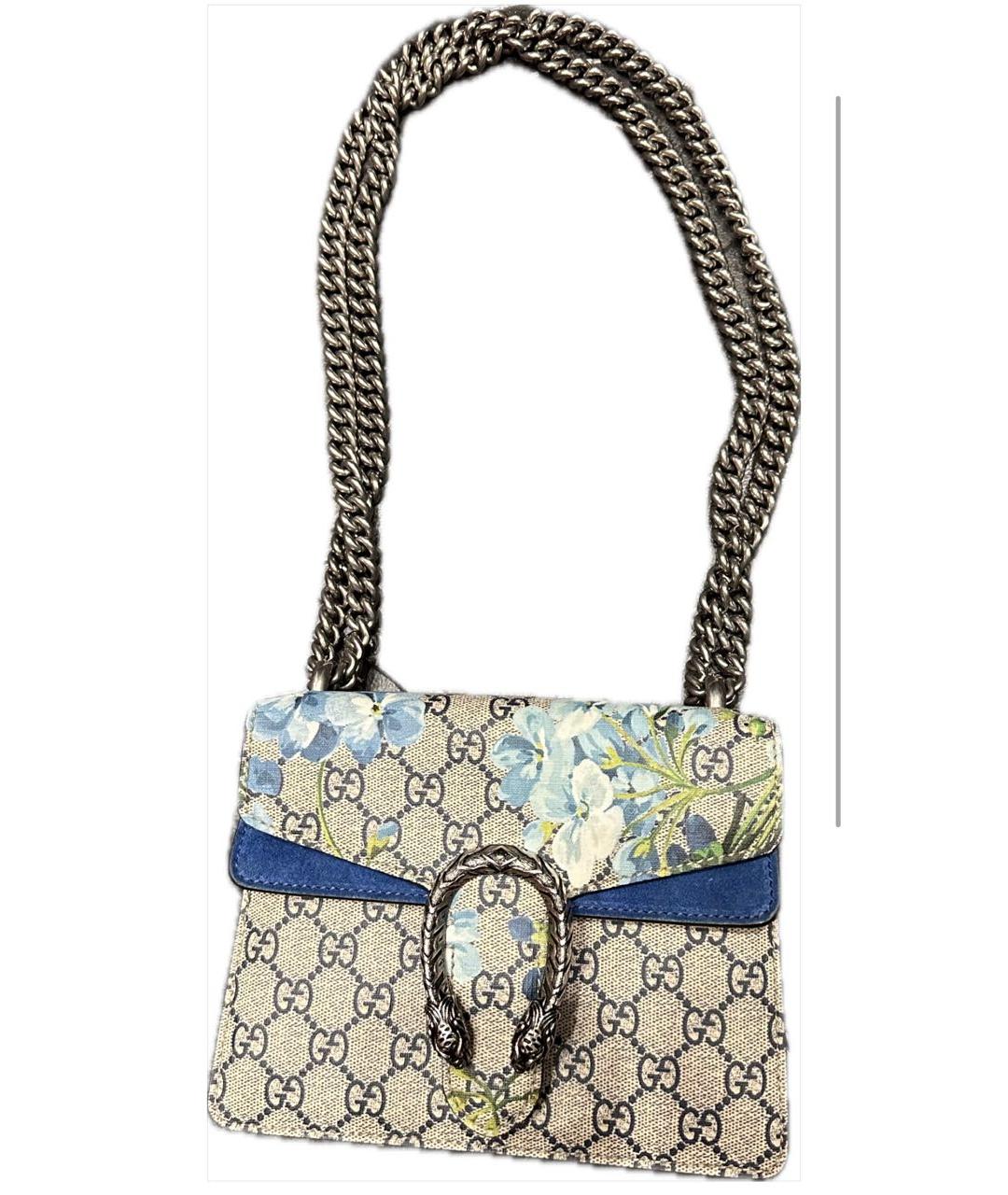 GUCCI Синяя тканевая сумка через плечо, фото 8