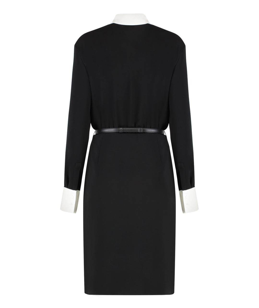 MAX MARA STUDIO Черное полиэстеровое повседневное платье, фото 2