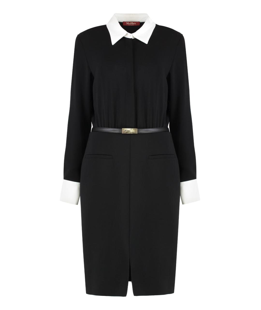 MAX MARA STUDIO Черное полиэстеровое повседневное платье, фото 1