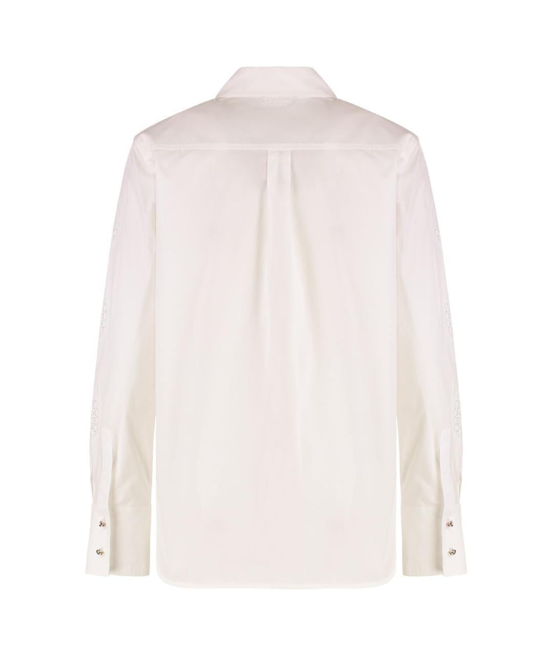 MAX MARA STUDIO Белая хлопковая рубашка, фото 2