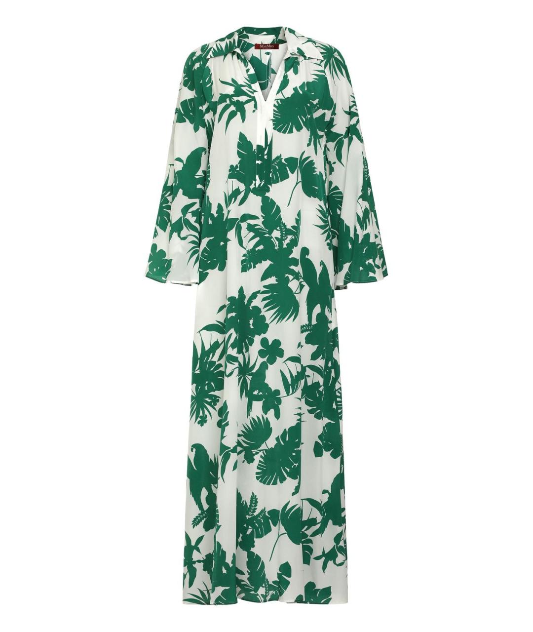 MAX MARA STUDIO Зеленые шелковое повседневное платье, фото 1