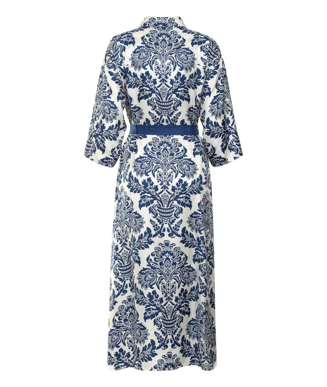'S MAX MARA Синее шелковое повседневное платье, фото 2