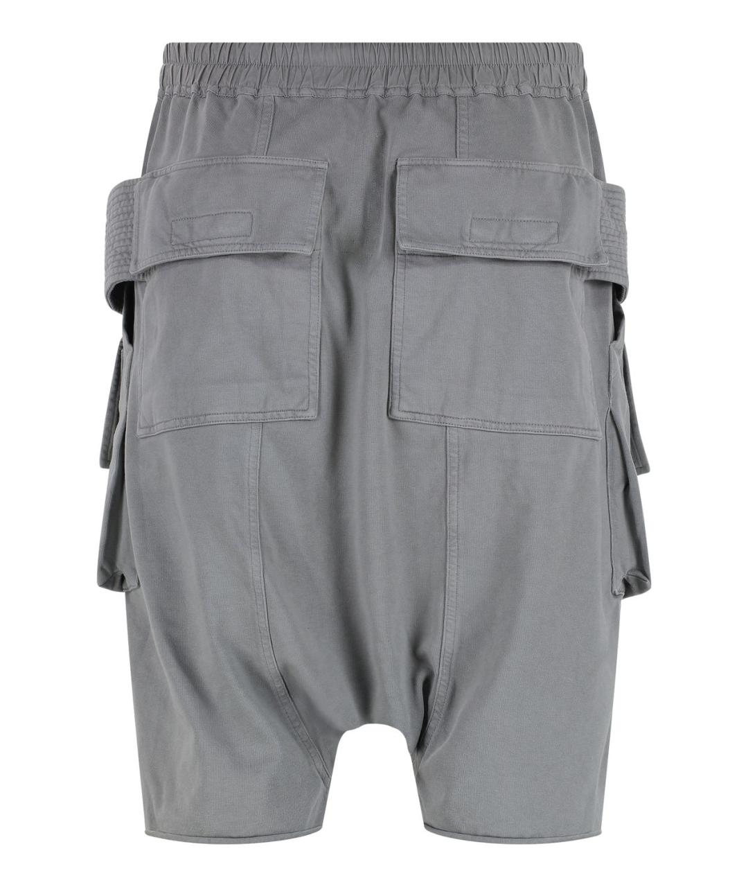 RICK OWENS DRKSHDW Серые хлопковые шорты, фото 2