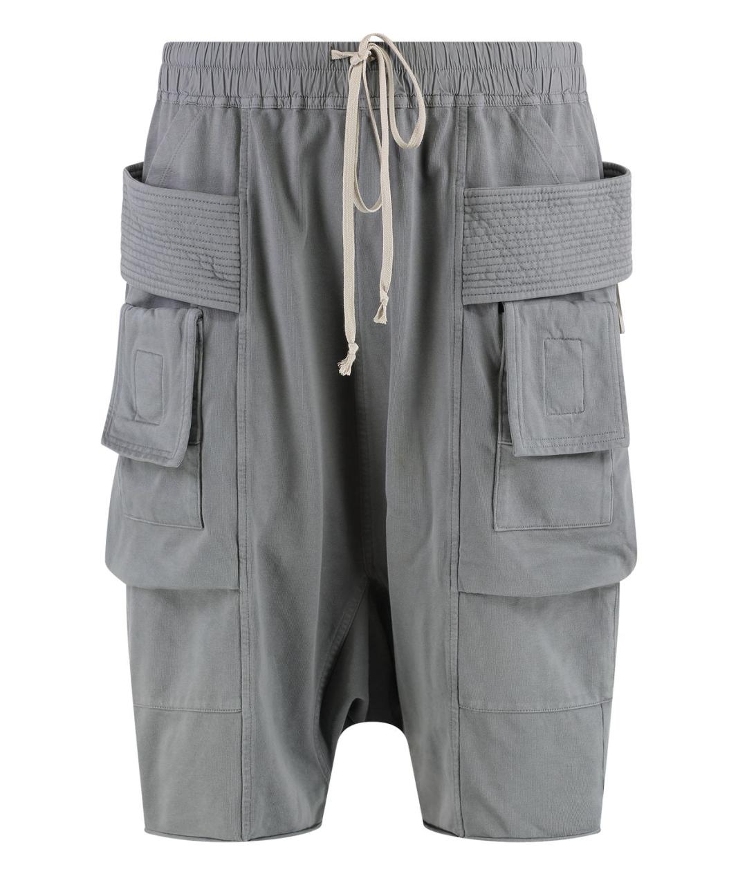 RICK OWENS DRKSHDW Серые хлопковые шорты, фото 1