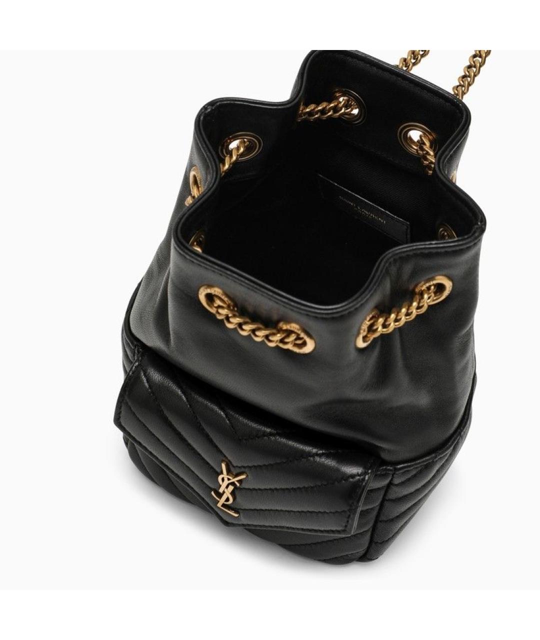 SAINT LAURENT Черная кожаная сумка через плечо, фото 4