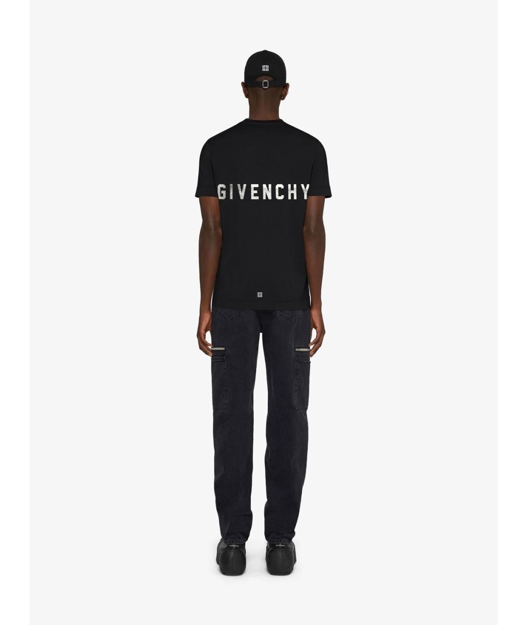 GIVENCHY Черная хлопковая футболка, фото 3