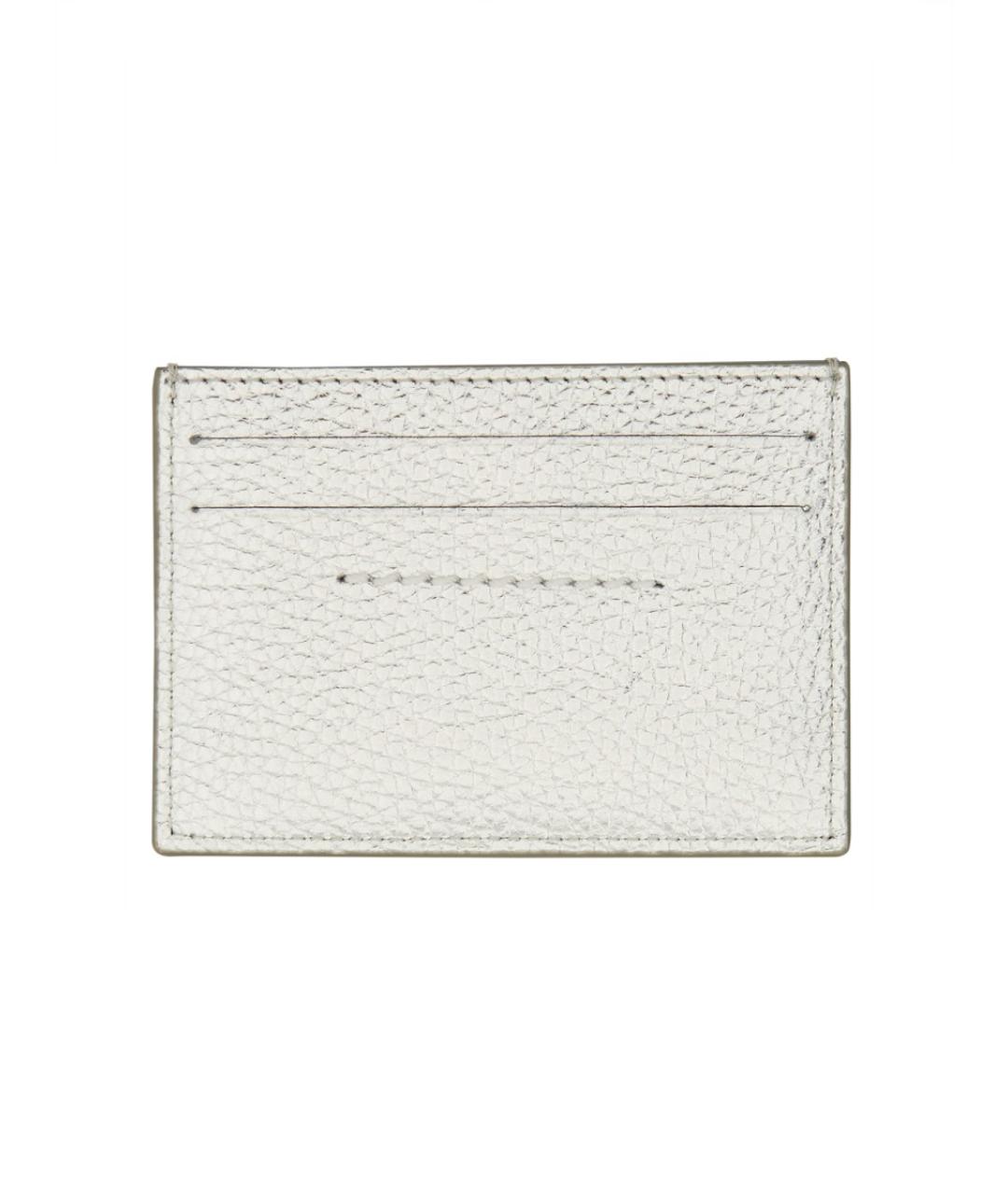 MM6 MAISON MARGIELA Серебрянный кожаный кошелек, фото 2
