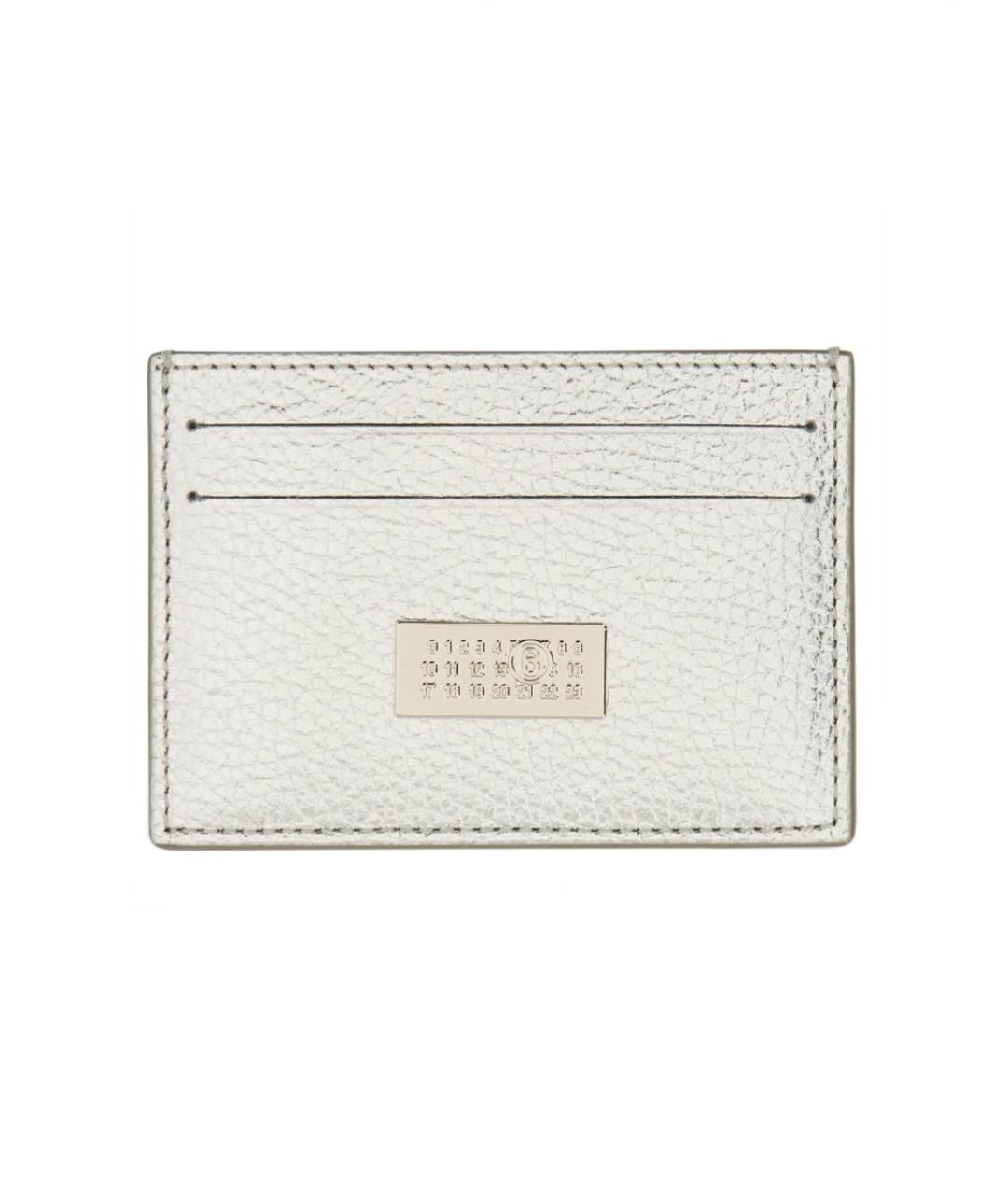 MM6 MAISON MARGIELA Серебрянный кожаный кошелек, фото 1