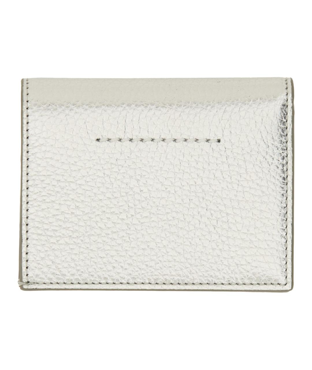MM6 MAISON MARGIELA Серебрянный кожаный кошелек, фото 2