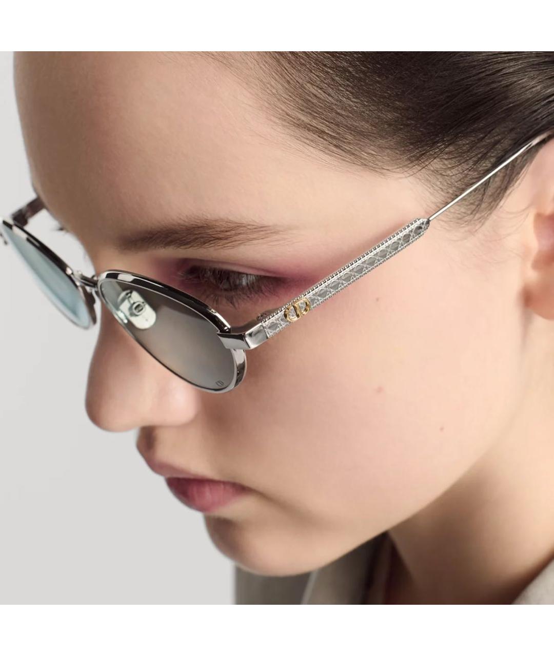 CHRISTIAN DIOR Серебряные солнцезащитные очки, фото 3