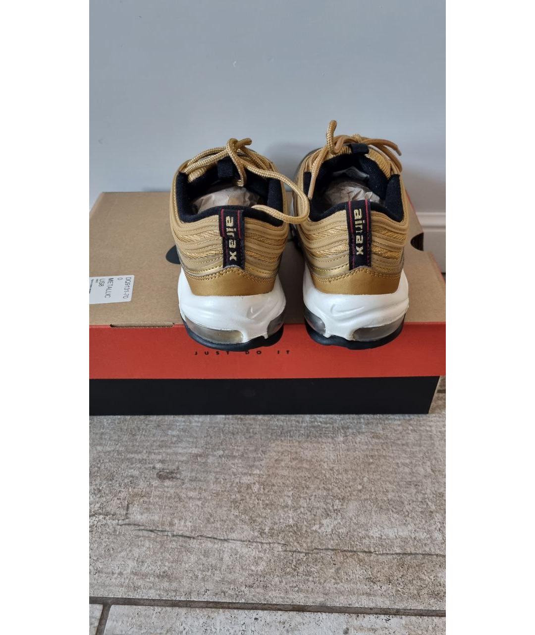 NIKE Золотые кожаные кроссовки, фото 3