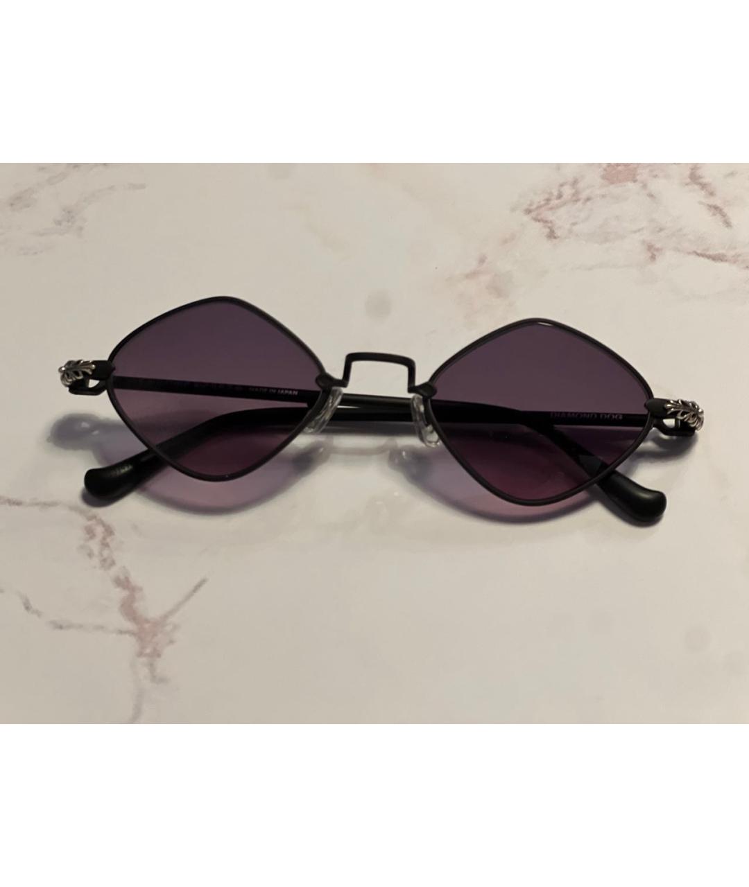 CHROME HEARTS Черные металлические солнцезащитные очки, фото 4