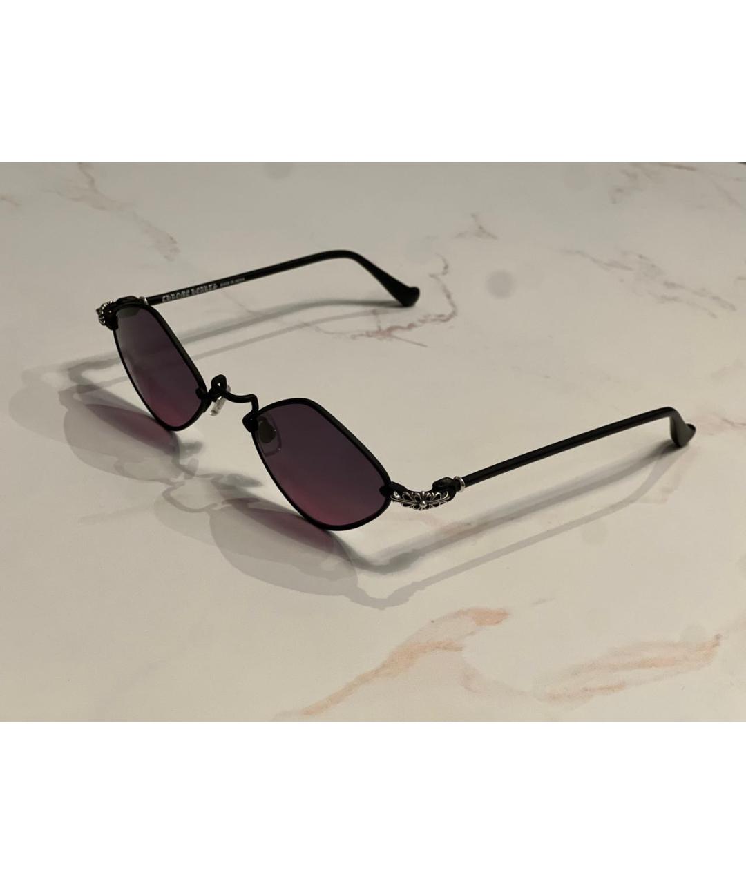 CHROME HEARTS Черные металлические солнцезащитные очки, фото 3