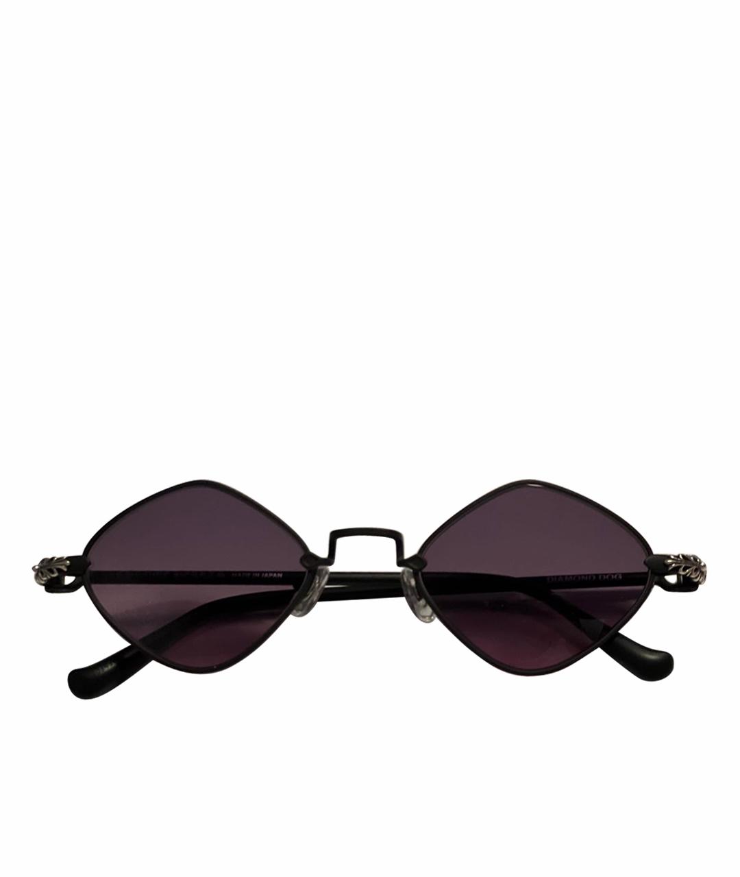 CHROME HEARTS Черные металлические солнцезащитные очки, фото 1