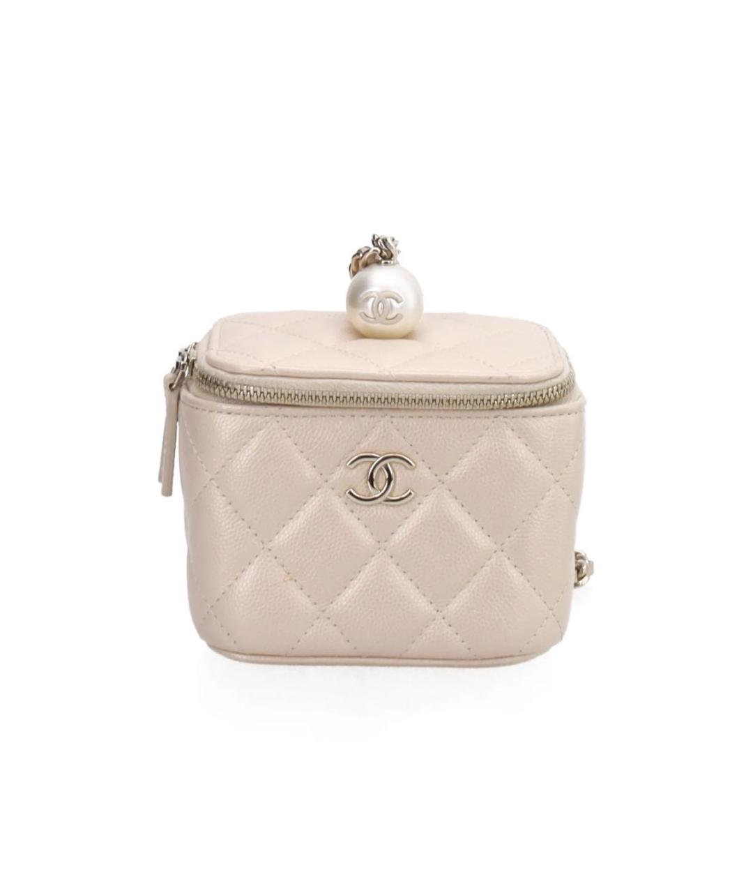 CHANEL Бежевая кожаная сумка через плечо, фото 1