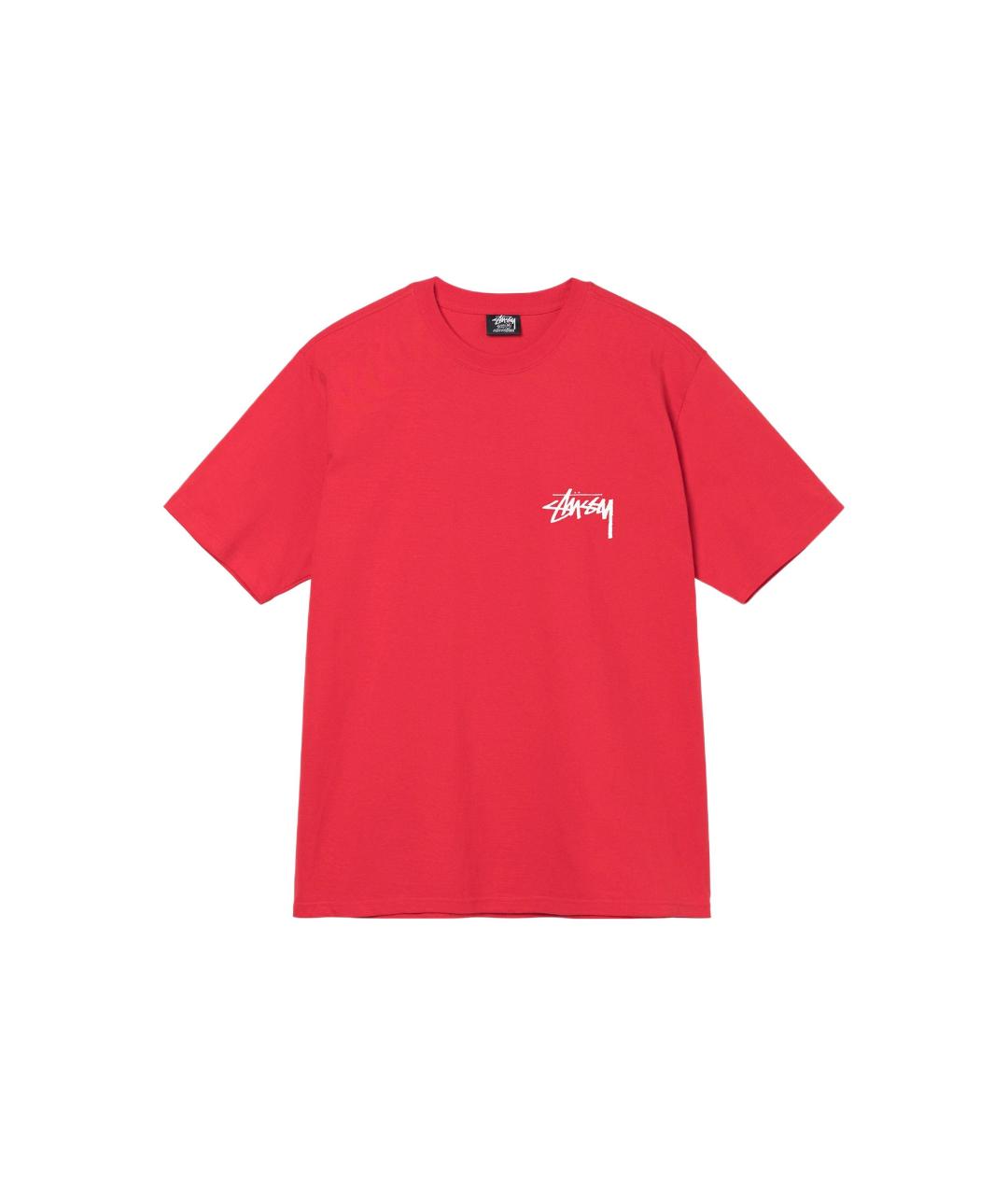 STUSSY Красная хлопковая футболка, фото 1