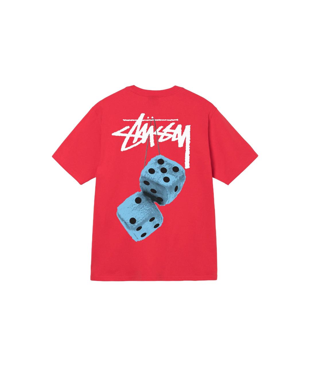 STUSSY Красная хлопковая футболка, фото 2