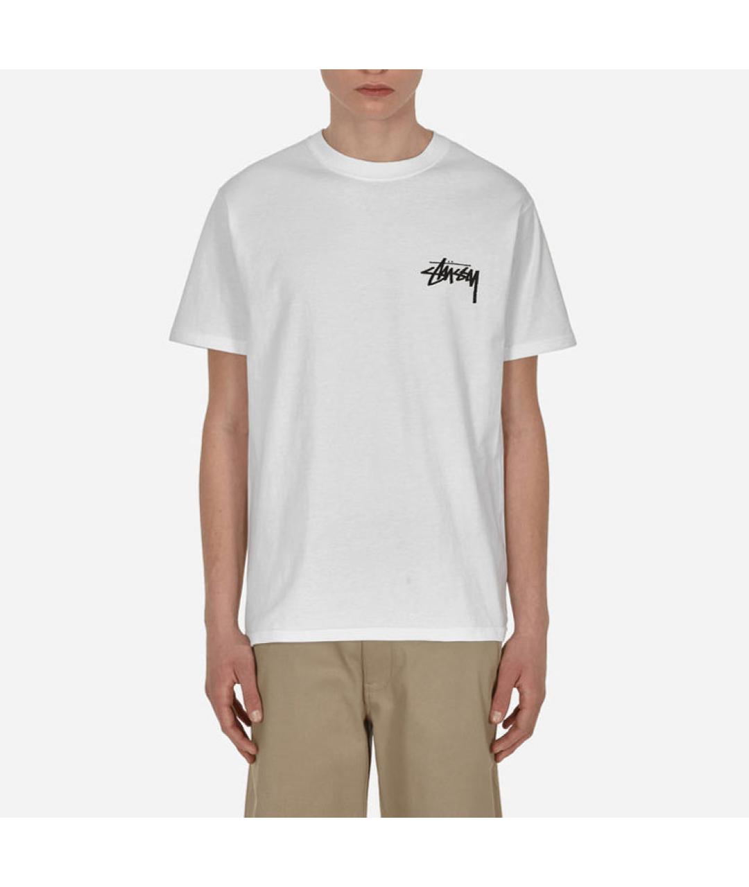 STUSSY Белая футболка, фото 4