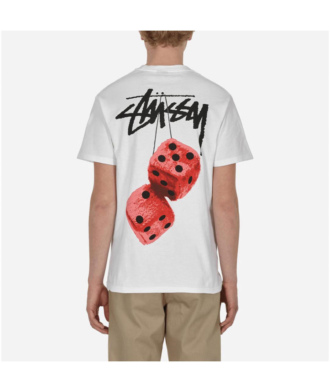 STUSSY Белая футболка, фото 5