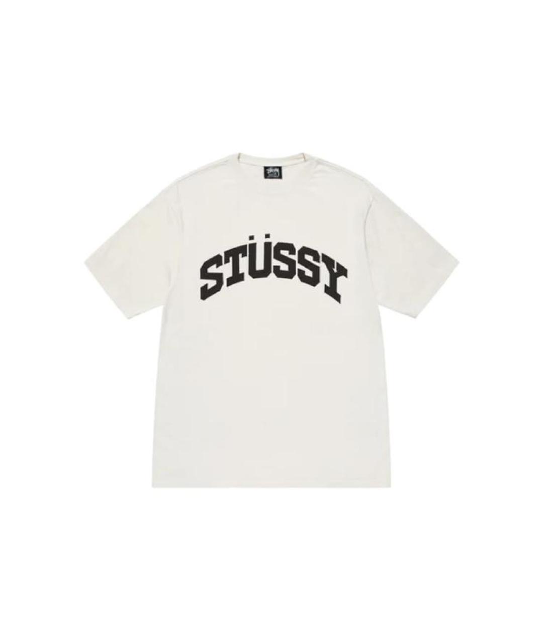 STUSSY Белая хлопковая футболка, фото 1