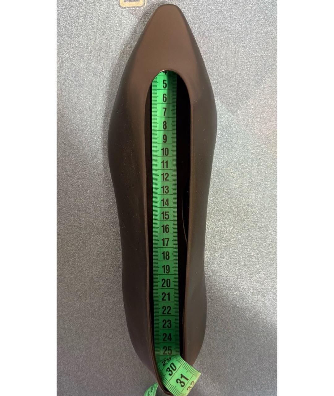 LORO PIANA Черные кожаные балетки, фото 6