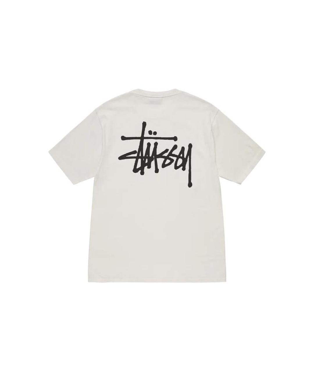 STUSSY Белая хлопковая футболка, фото 2