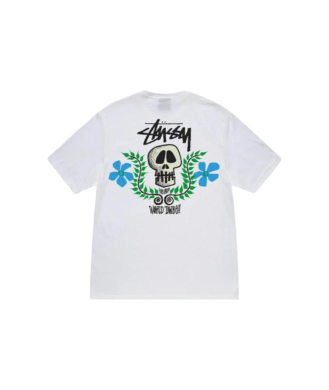 STUSSY Белая хлопковая футболка, фото 2