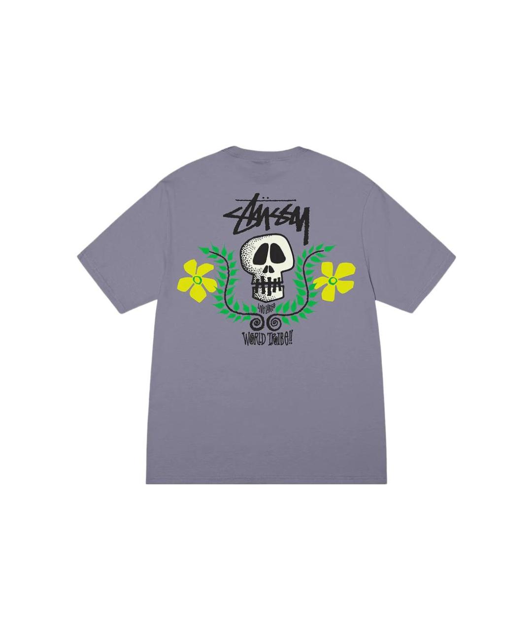 STUSSY Фиолетовая хлопковая футболка, фото 2