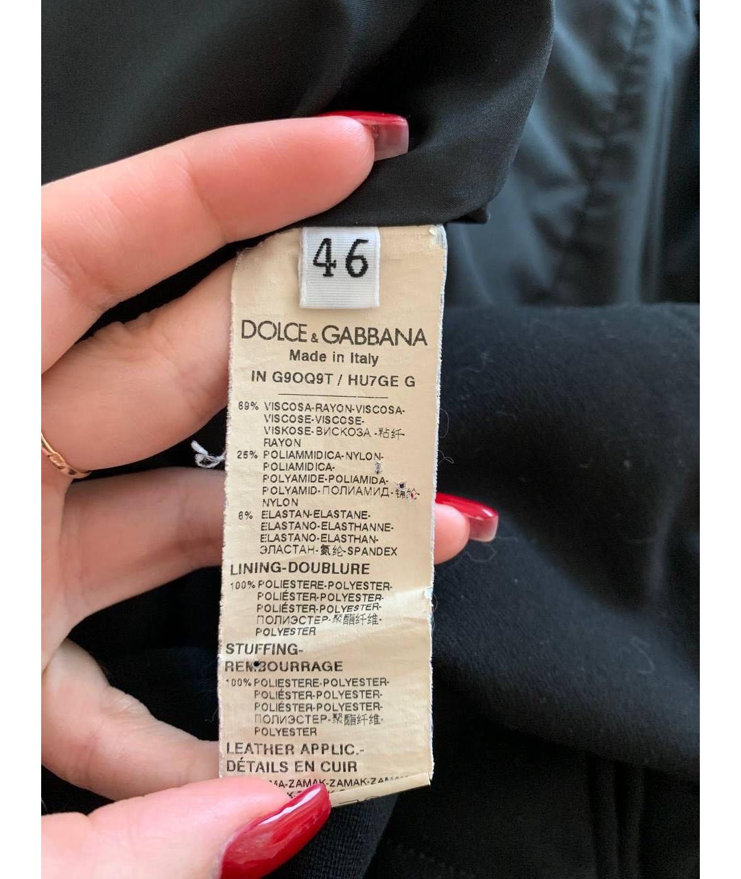 DOLCE&GABBANA Черный вискозный жилет, фото 3