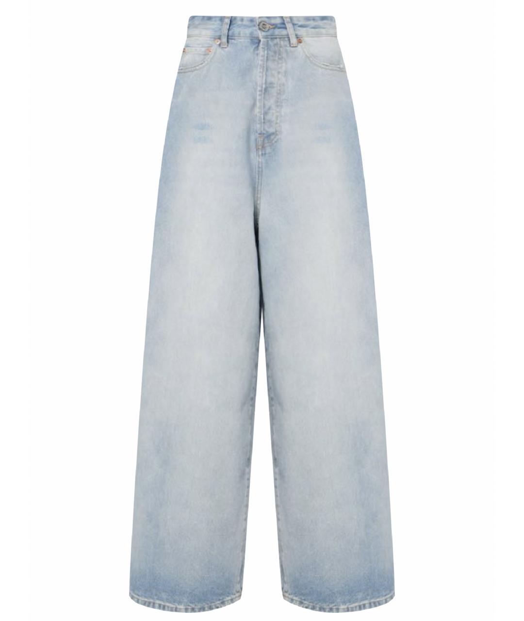 VETEMENTS Голубые хлопковые прямые джинсы, фото 1