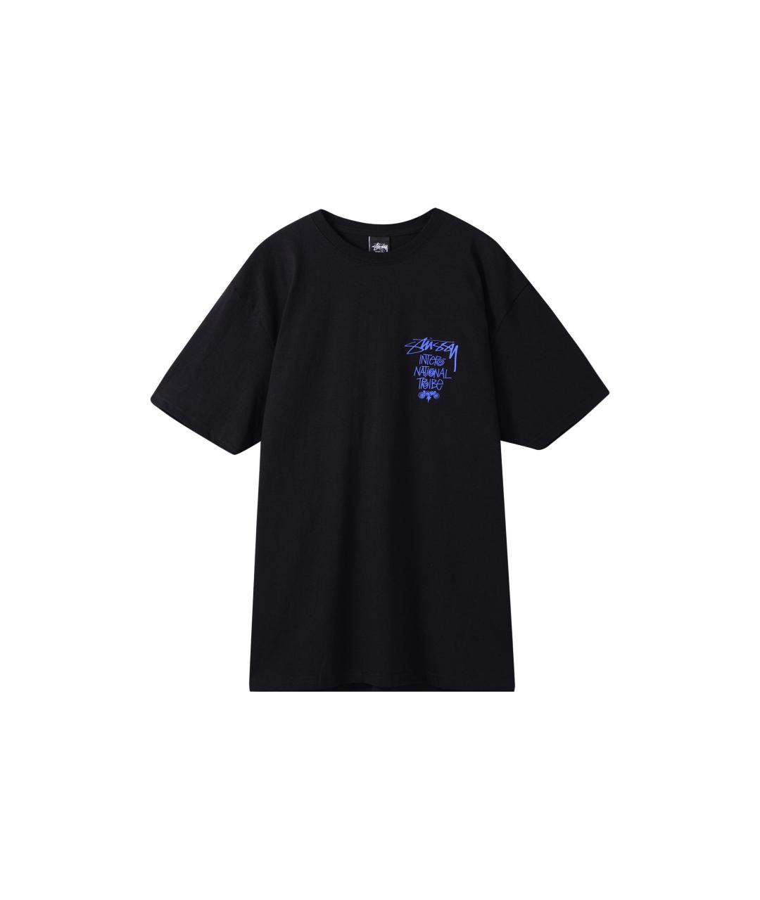 STUSSY Черная хлопковая футболка, фото 1