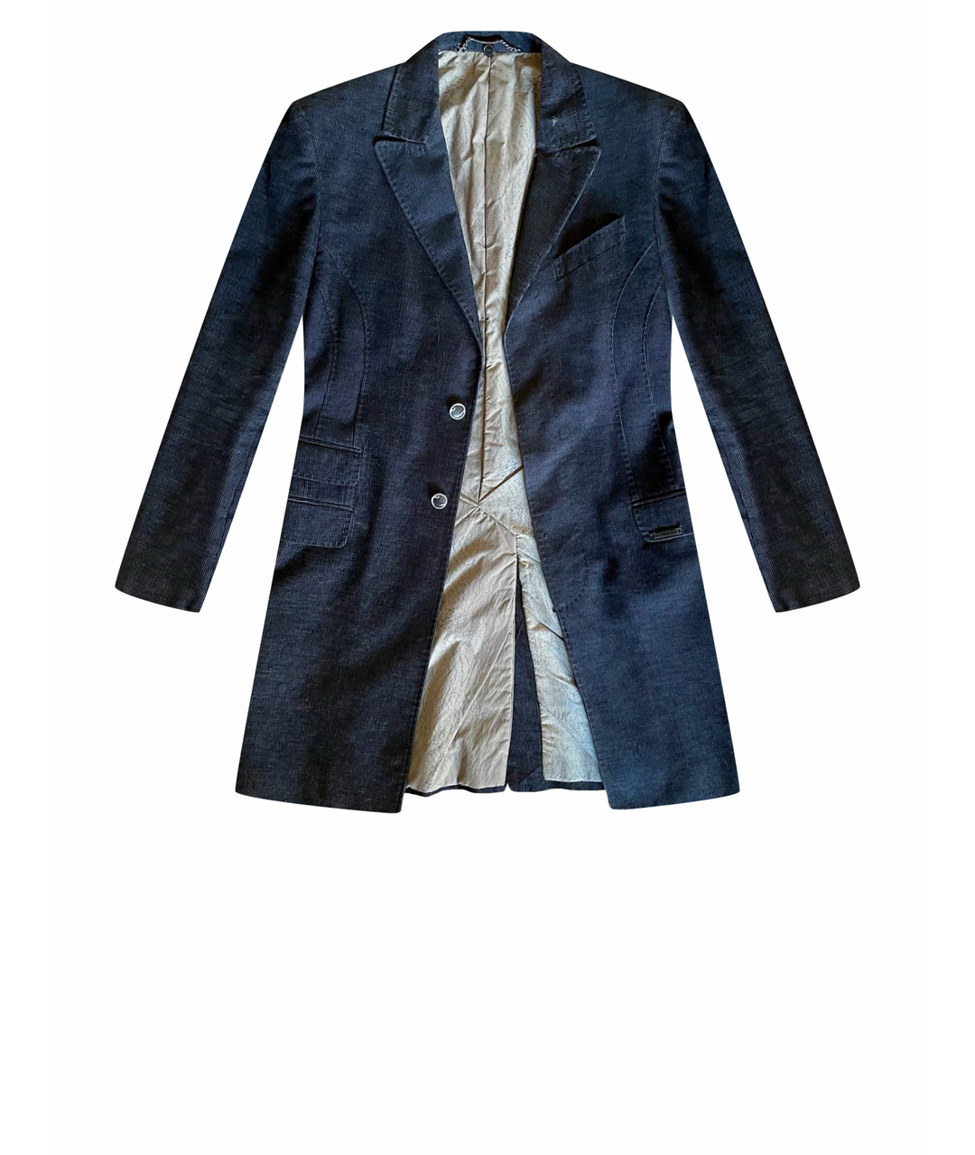 CAVALLI CLASS Темно-синее шерстяное пальто, фото 1