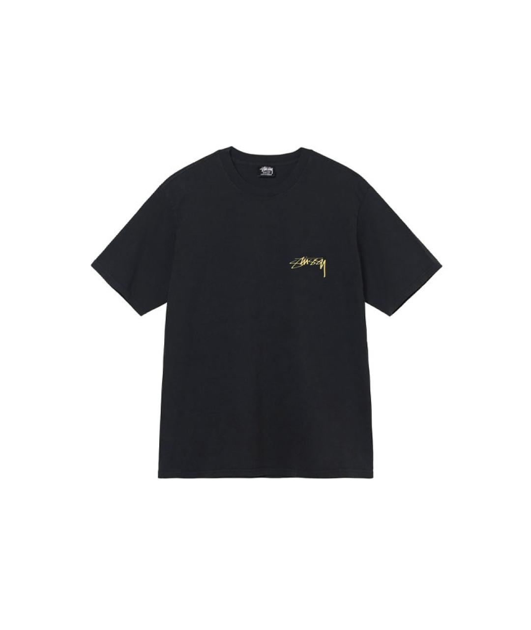 STUSSY Черная хлопковая футболка, фото 1