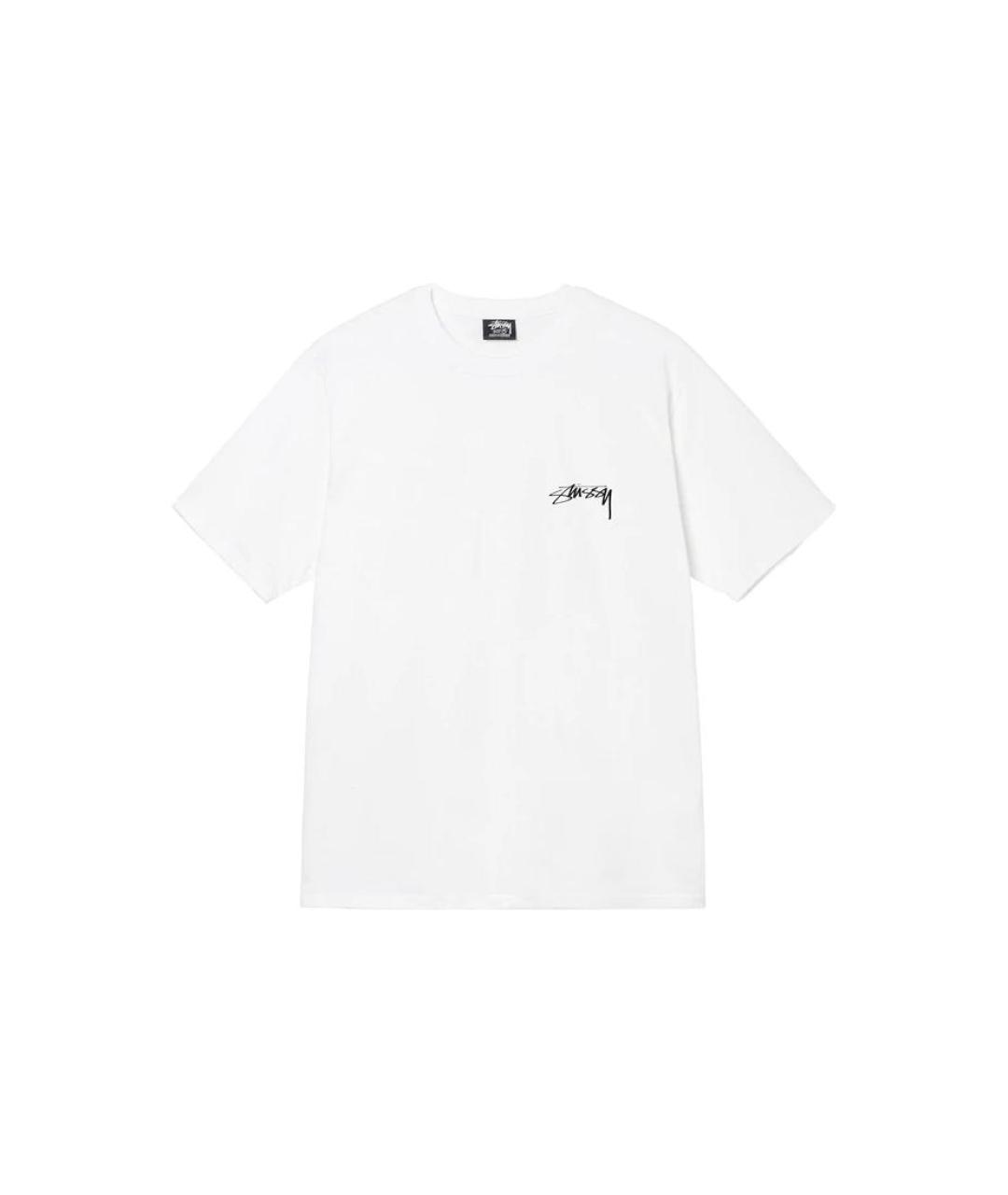 STUSSY Белая хлопковая футболка, фото 1