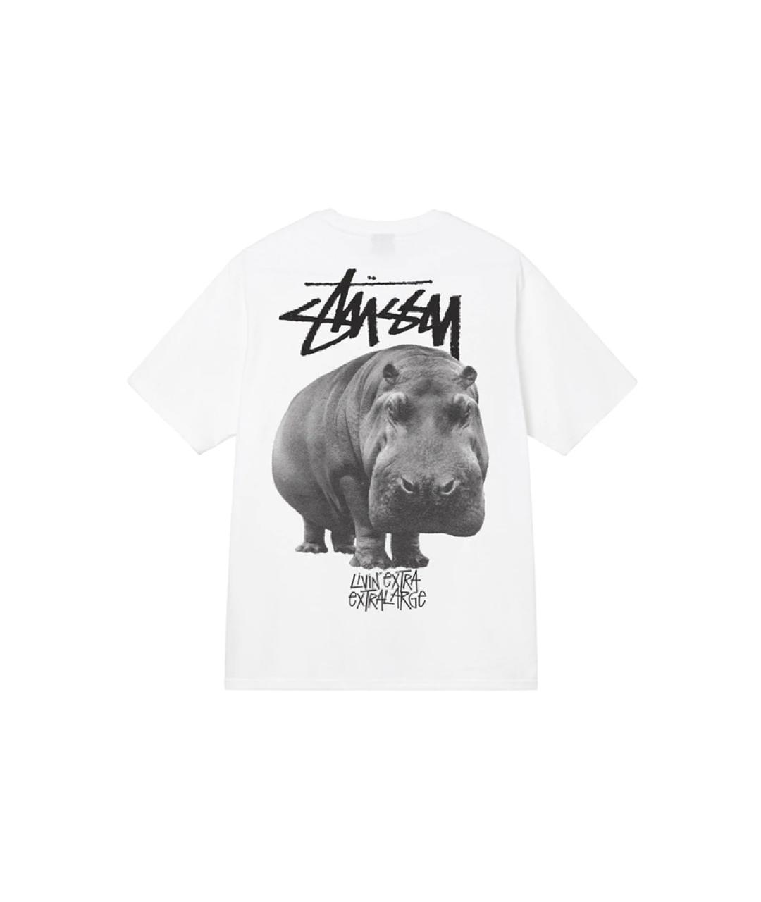 STUSSY Белая хлопковая футболка, фото 2