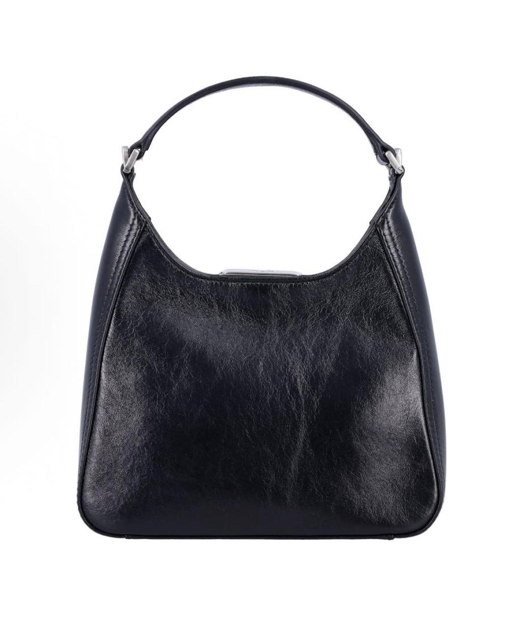 BALENCIAGA Черная кожаная сумка с короткими ручками, фото 4